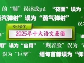 《咬文嚼字》公布2025年十大语文差错,“果脯”你会读吗?